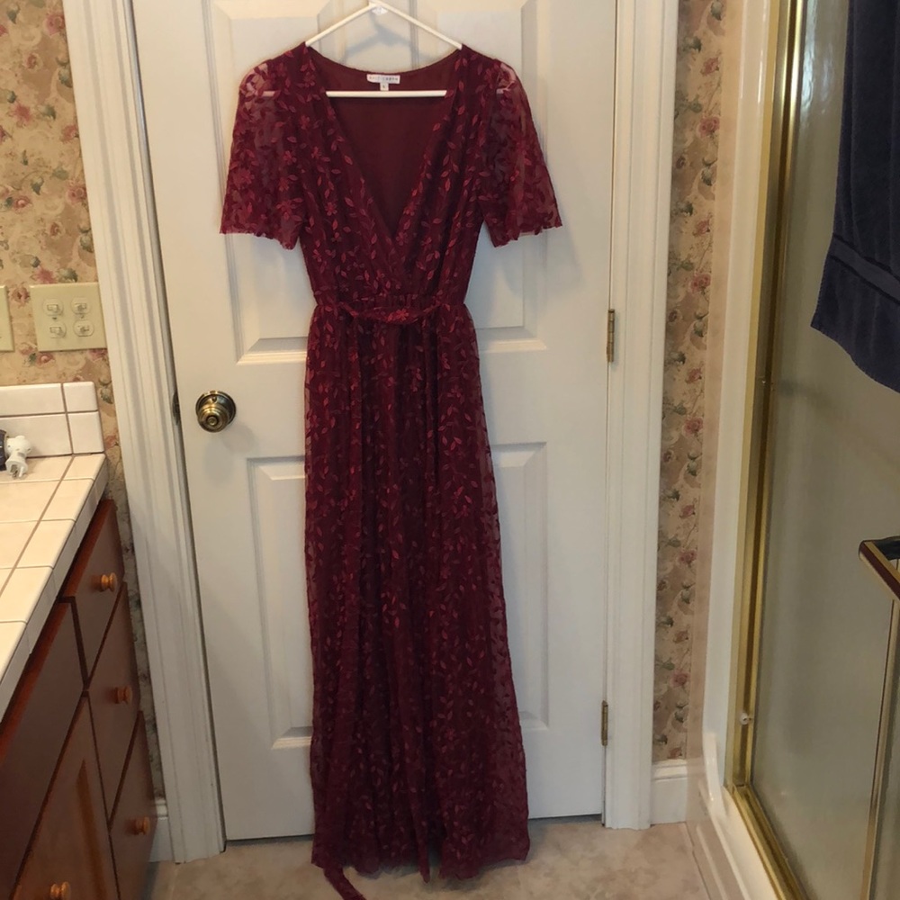 Baltic Born Marseille Embossed Maxi Dress Size L